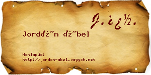 Jordán Ábel névjegykártya